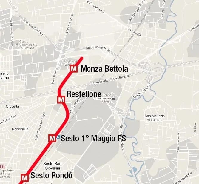 Metro rossa Monza