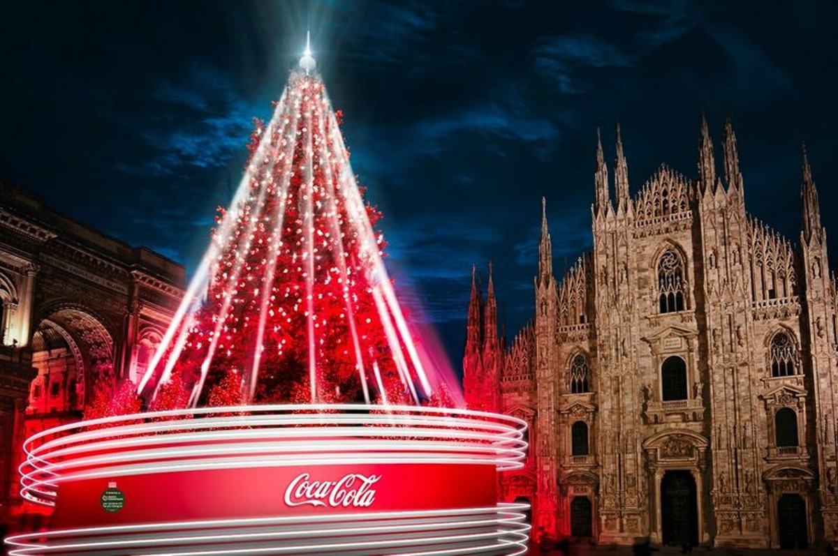Albero di natale coca cola duomo
