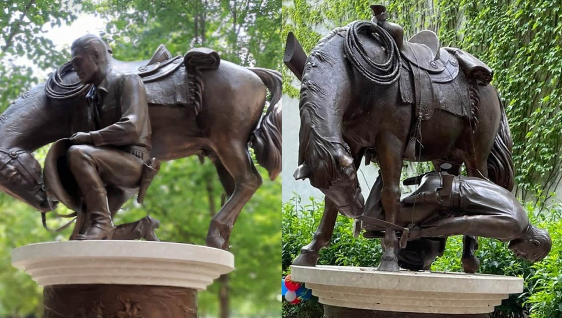 Vandalizzata la statua di Tex Willer a Milano