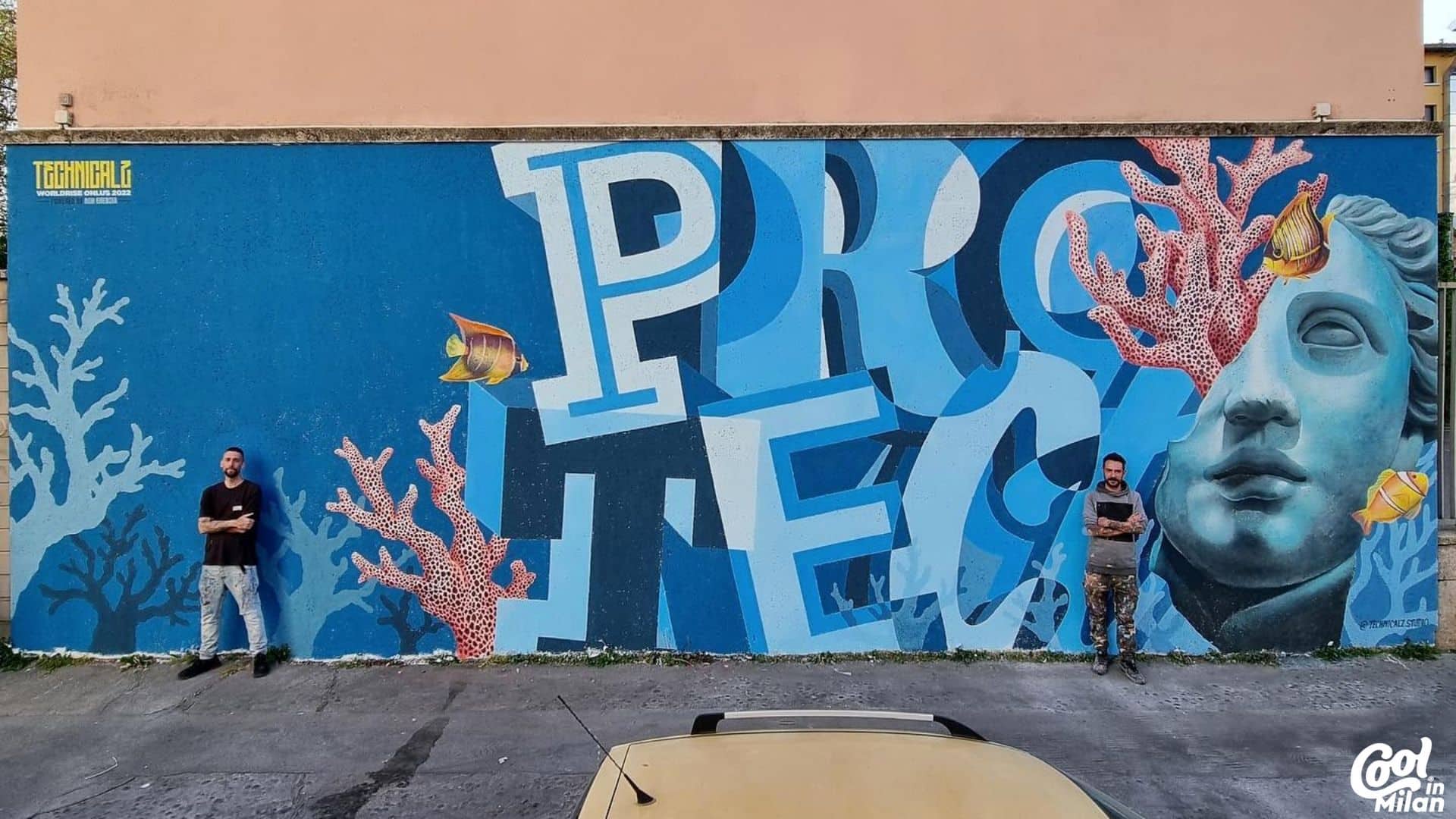 In Via Saldini sbuca un murales sostenibile grazie alla vernice anti-smog