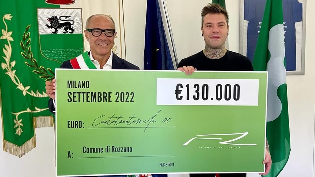 Fedez dona 130 mila euro per lo skate park di Rozzano 