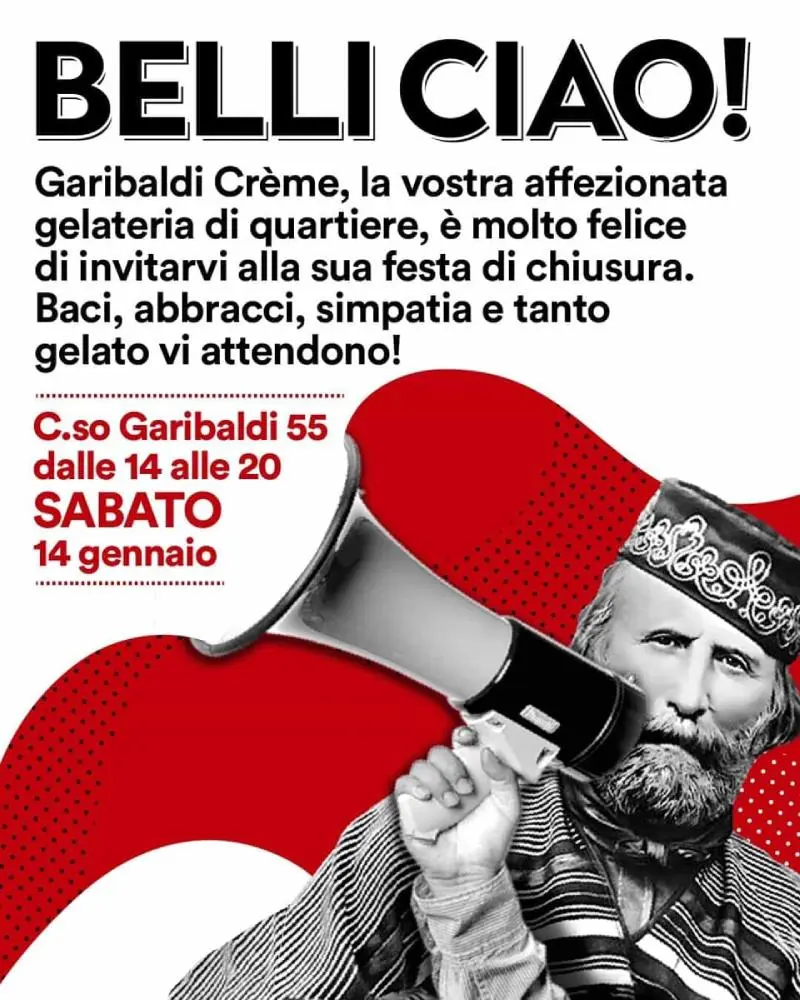 garibaldi creme addio
