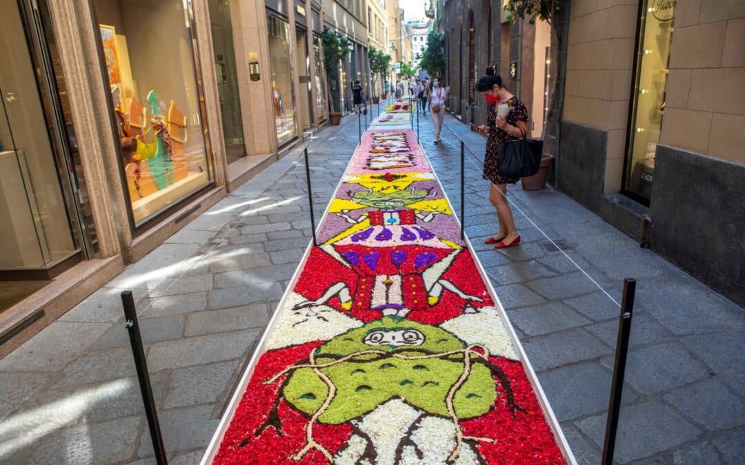 Semina 2023: l’infiorata a Milano realizzata dall’IA