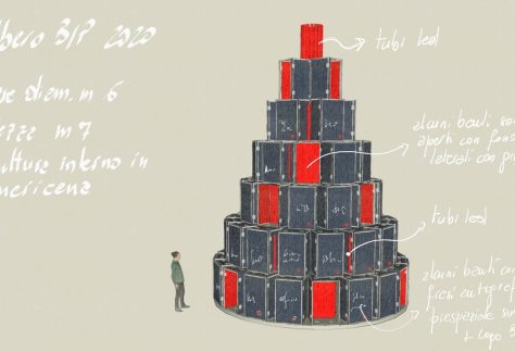 Albero di Natale bauli Piazzale Cadorna