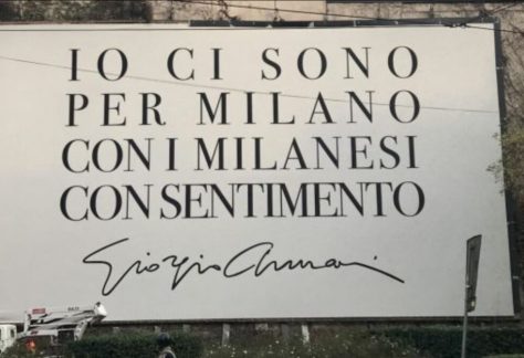 Giorgio Armani:"Io ci sono per Milano"