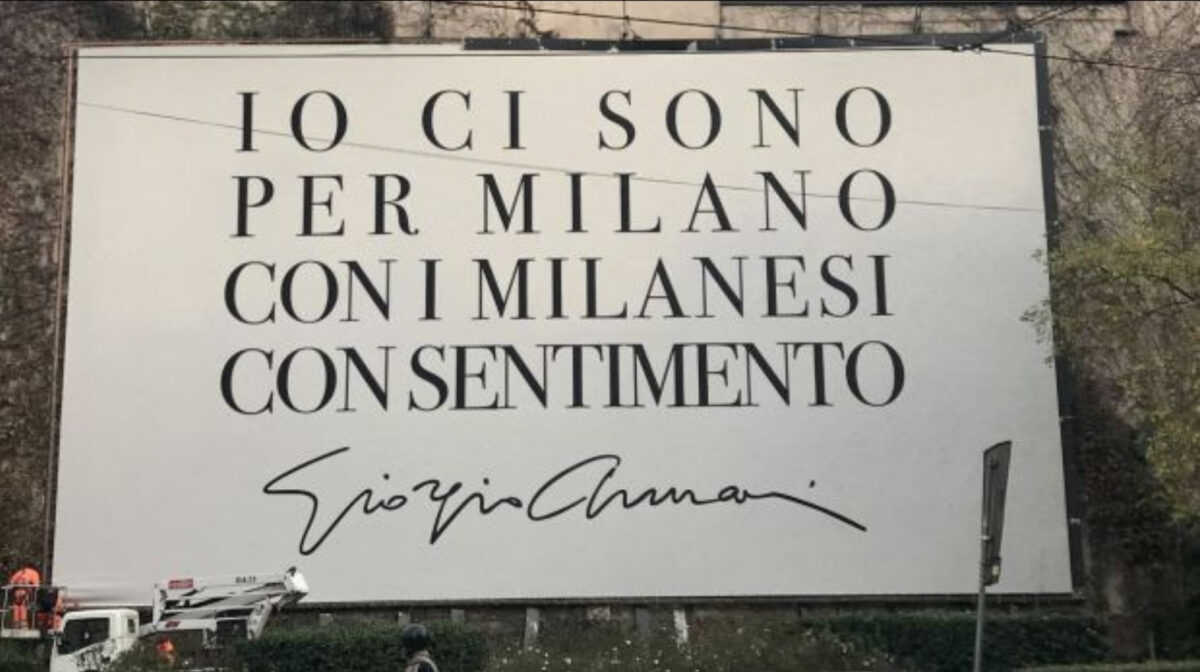Giorgio Armani:"Io ci sono per Milano"