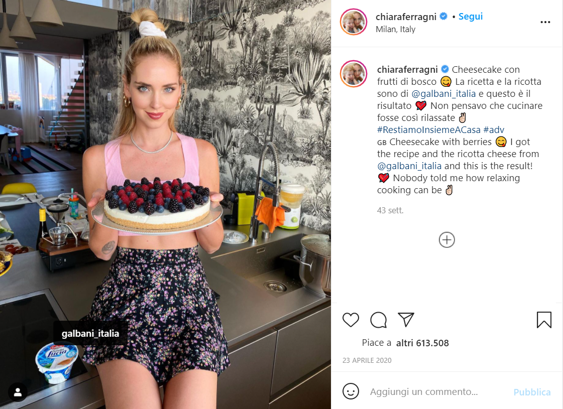 chiara ferragni trasparenza hashtag