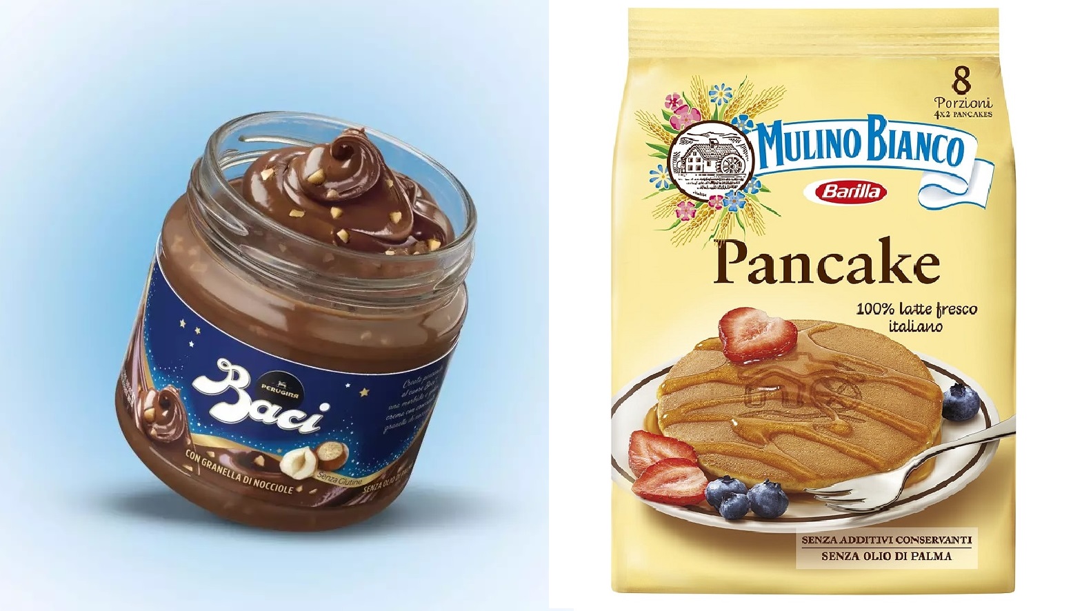 mulino bianco pancake crema perugina baci