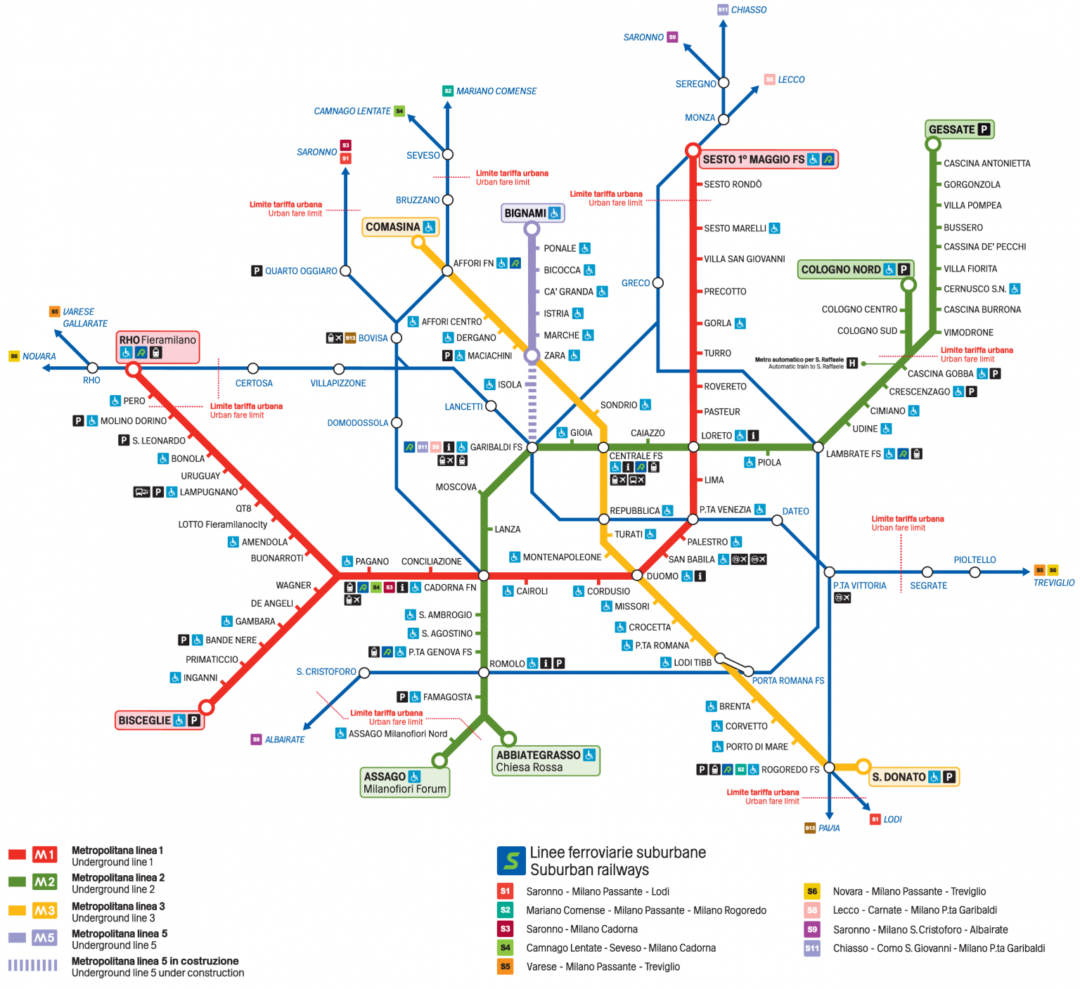 mappa Milano itinerario
