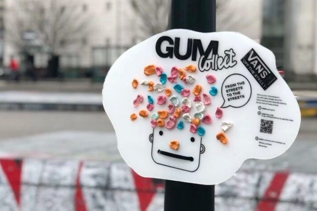 chewing gum skateboard