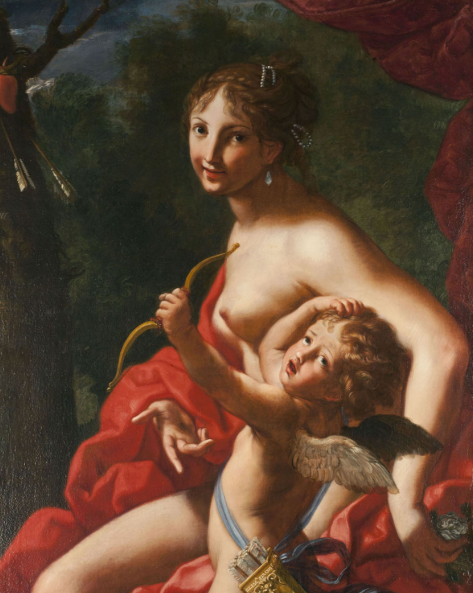 Venere e Amore, Olio su tela, collezione privata