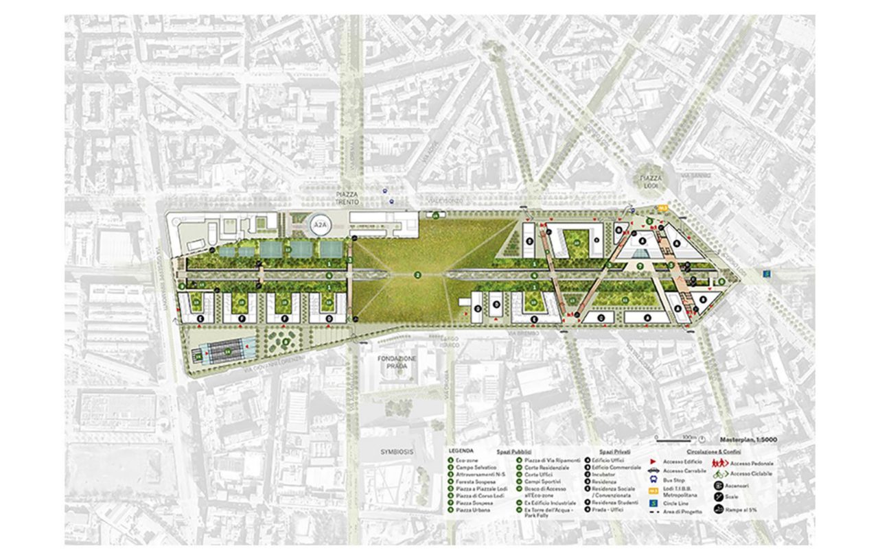 Mappa dello sviluppo dello Scalo di Porta Romana