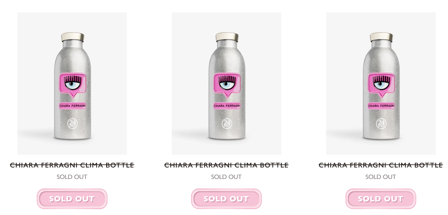 24Bottle by Chiara Ferragni sold out