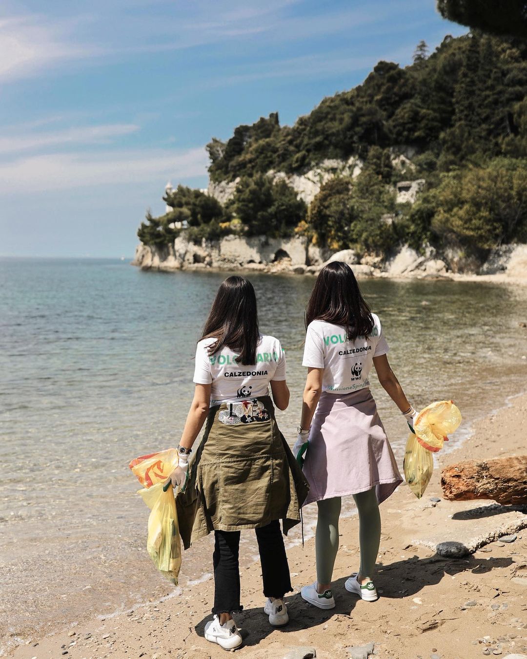 Miramare: Giulia Valentina e Paola Turani #missionespiaggepulite