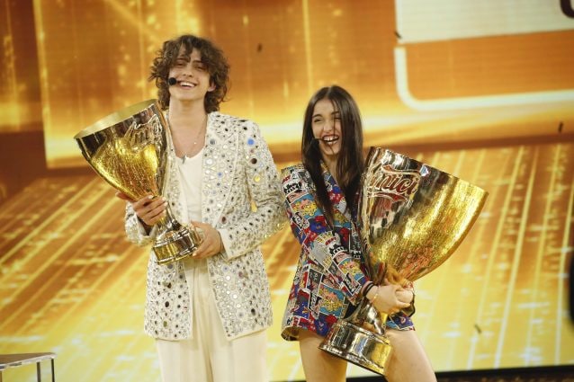 Sangiovanni e Giulia alla finale della ventesima edizione di Amici