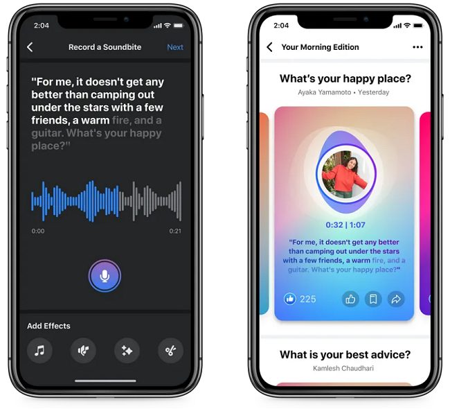facebook audio rooms