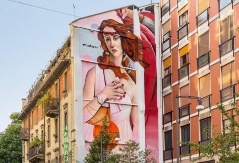 milano venere brera murales
