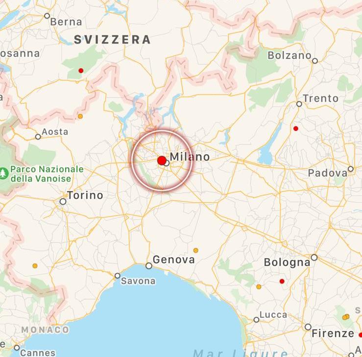Terremoto Milano 2020