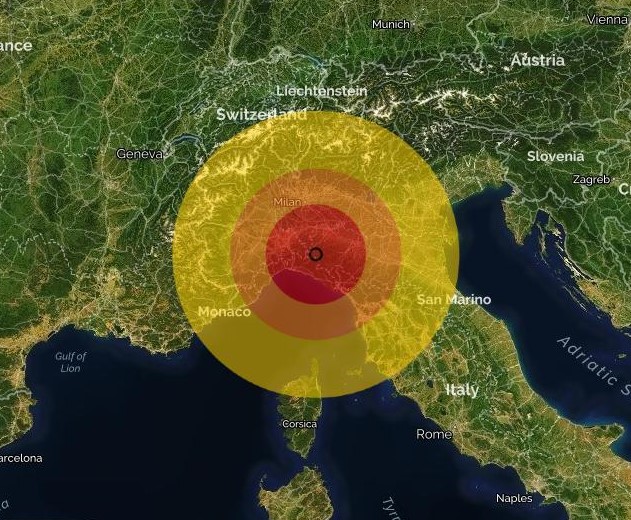 Terremoto Milano Pavia