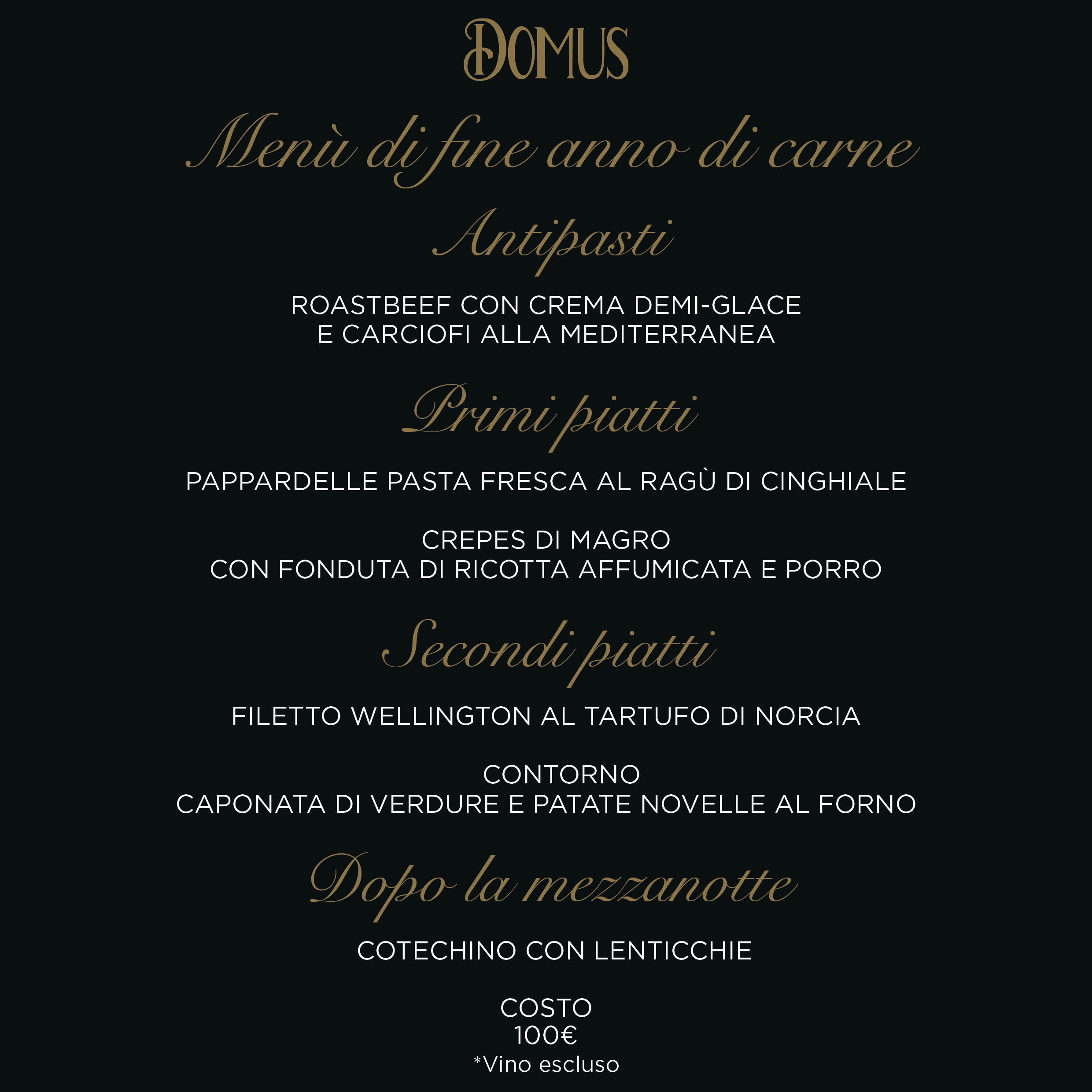 Menù Domus