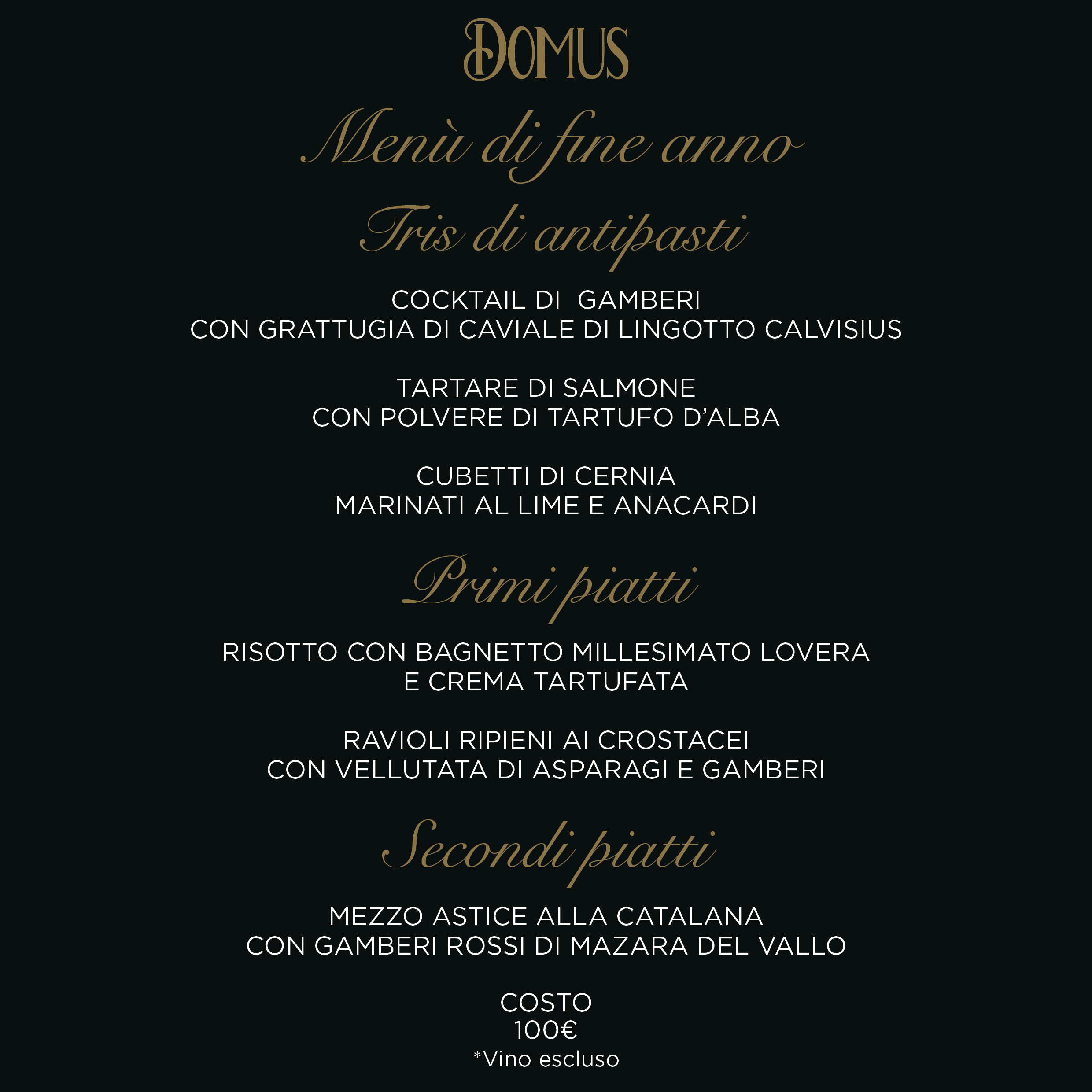 Menù Domus