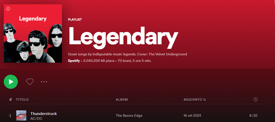 Le playlist del Milanese Cool: Legendary