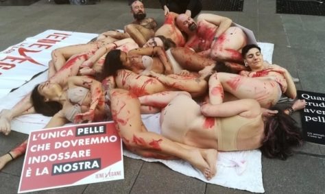 Proteste animaliste Milano Fashion Week