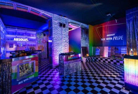 absolut vodka rainbow bar