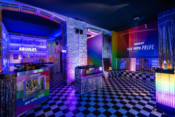 absolut vodka rainbow bar