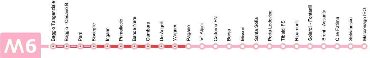 Mappa M6 milano