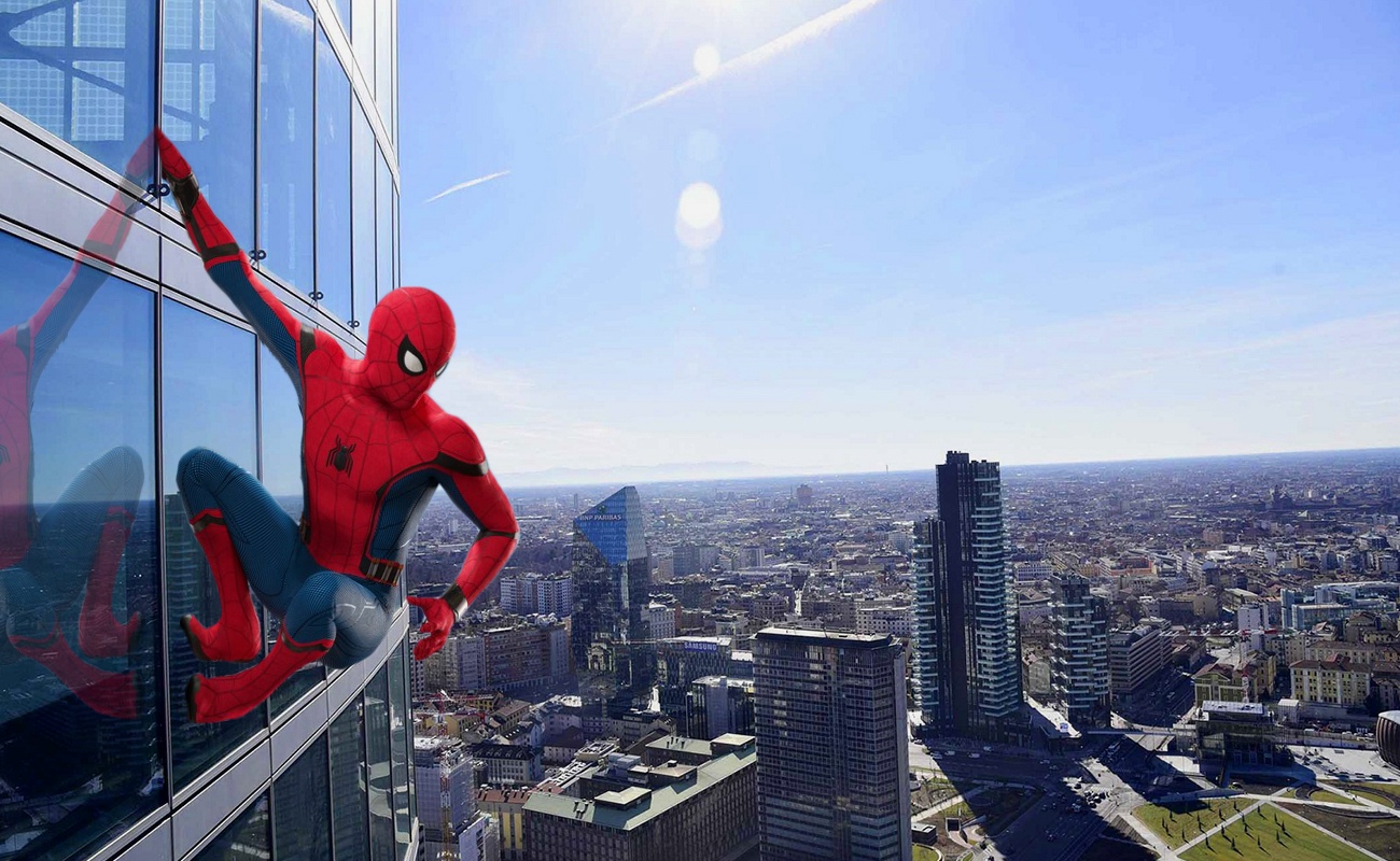 milano vista da spiderman